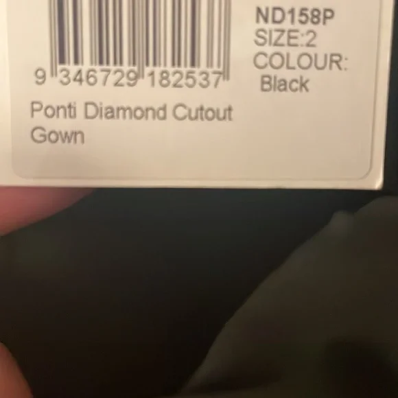 NWT Nicholas Ponti Diamond Cutout Dress Black - Picture 6 of 6